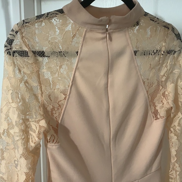 Blush Lace Mini Dress - Picture 5 of 6